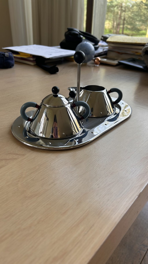 Alessi Michael Graves Chrome Set leche + azúcar