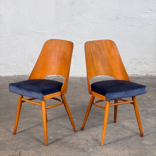 Eetkamerstoelen uit het midden van de 20e eeuw van Radomír Hofman voor TON, 1950