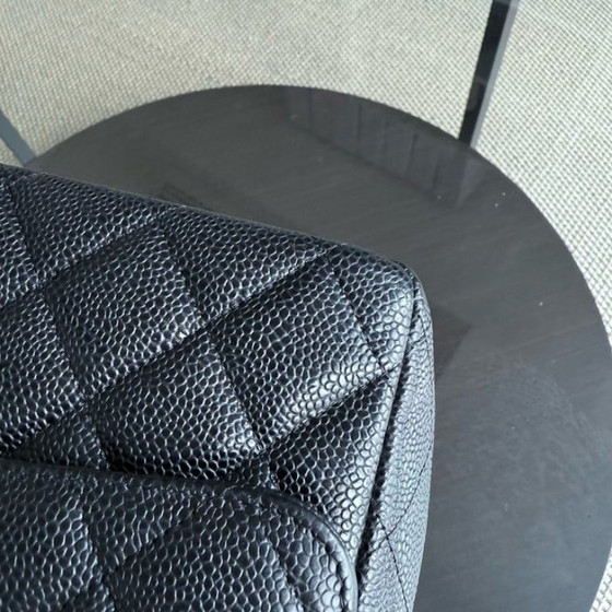 Image 1 of Chanel Classic Flap Maxi - Caviar Double Flap 33CM Gesteppt Schwarz Goldbeschläge
