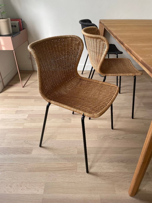 4 x C603 Feelgood stoelen, binnen, rotan, goede staat