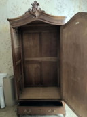 Antique Wooden Cabinet with Mirror