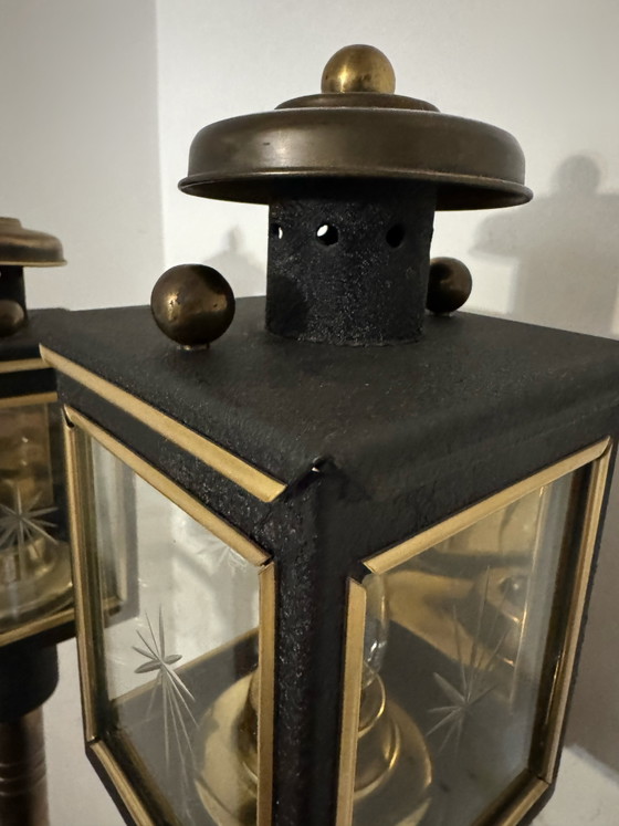 Applique Lanterne Maison Arlus Anni '70 – Brass, Metal (photo 8 of 15)