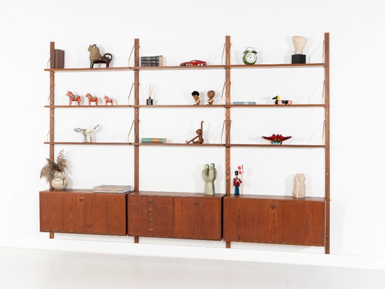 Modulaire wandkast van teakhout, Deens design, jaren 60, ontworpen door Rud Thygesen en Johnny Sørensen, (photo 3 of 21)