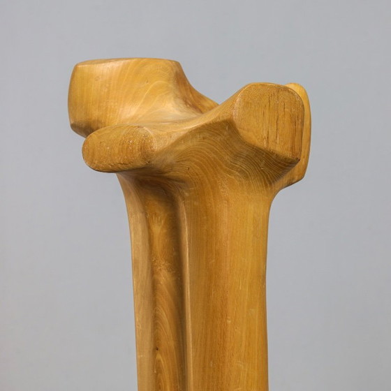 Image 1 of Abstrakte biomorphe Skulptur aus geschnitztem Holz und Stein, 1970er Jahre