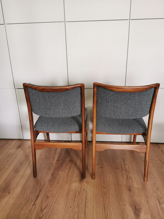 Image 1 of Magnifique ensemble de 4 chaises de salle à manger danoises vintage du milieu du siècle.