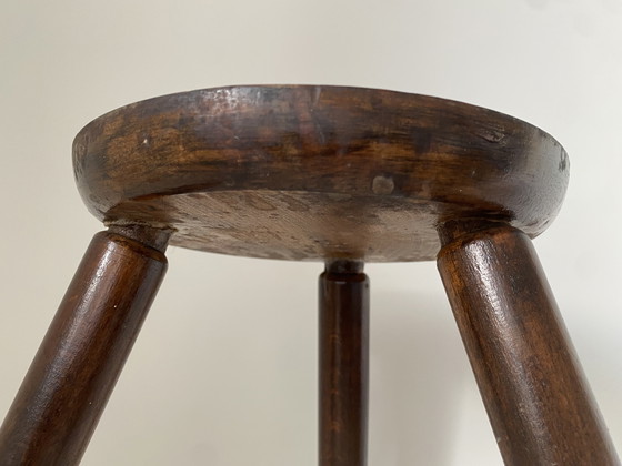 Image 1 of Vintage small French milk stool - stool - plant table, 1960s.