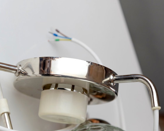 Image 1 of Dromerige cascadelamp, origineel uit de jaren 60/70, plafondlamp met 3 armen, chroom, vintage, mid-century, gerestaureerd