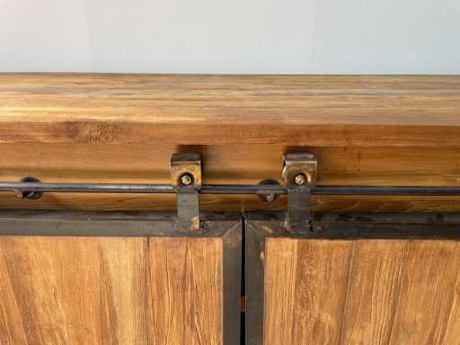 Industrial recycled wood TV cabinet 203 cm