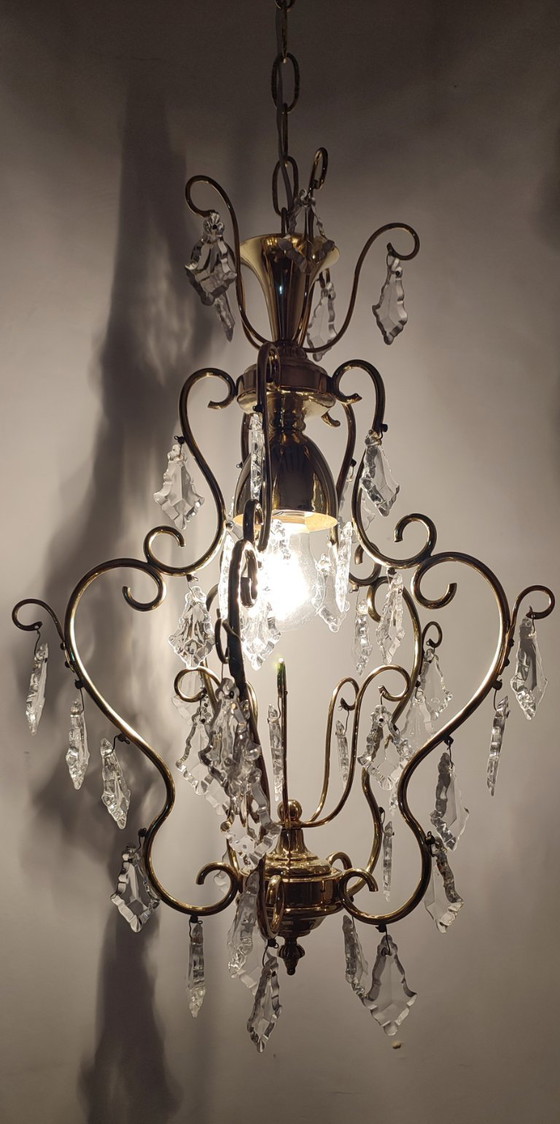 Image 1 of Plafonnier en cristal - Espagne, années 1950