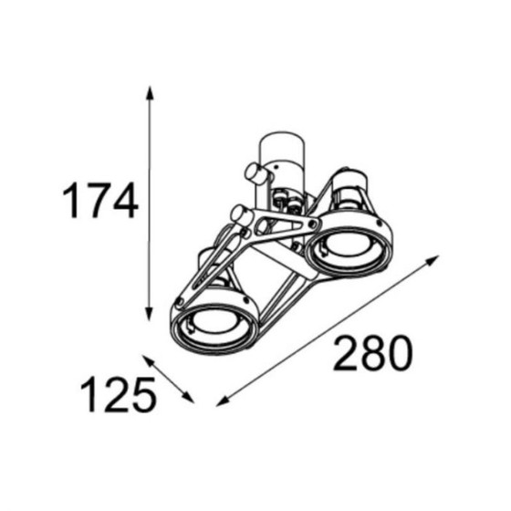 Image 1 of 5 Modular Nomad GU10 with 2-spot and Baseflange