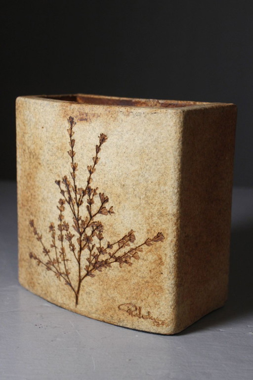 Raymonde Leduc à Vallauris - Stoneware Herbarium Vase 1970s – vazen, Ceramic (photo 2 of 9)