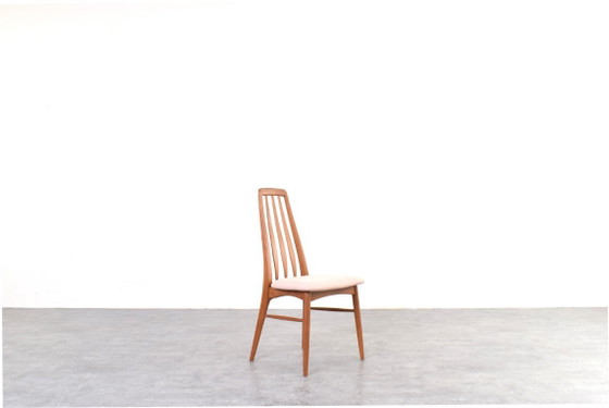 Image 1 of Sillas de comedor Mid-Century de teca y lana Eva de Niels Koefoed para Koefoed Hornslet, años 60. Juego de 4