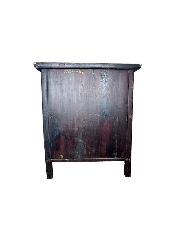 Antique Chinese Elm Cabinet – Late Qing Dynasty Style 19th Century – Metal, Wood (photo 10 of 10)