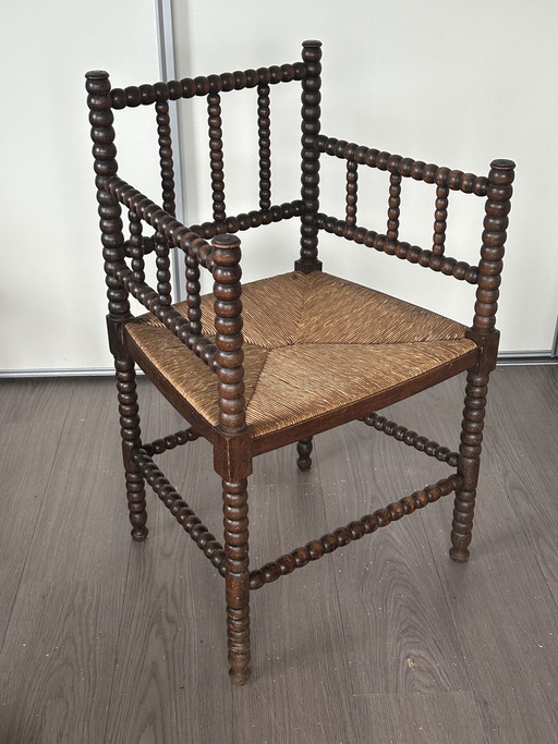 Chaise en chêne bobiné