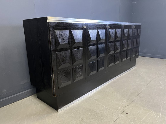 Image 1 of Credenza brutalista nera, anni '70
