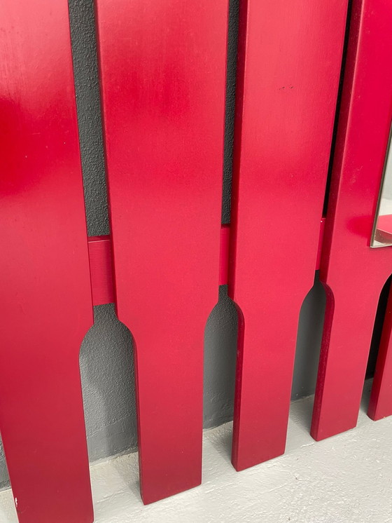 Image 1 of Vintage wandkapstok met spiegel en lade, jaren 1960, Tsjecho-Slowakije