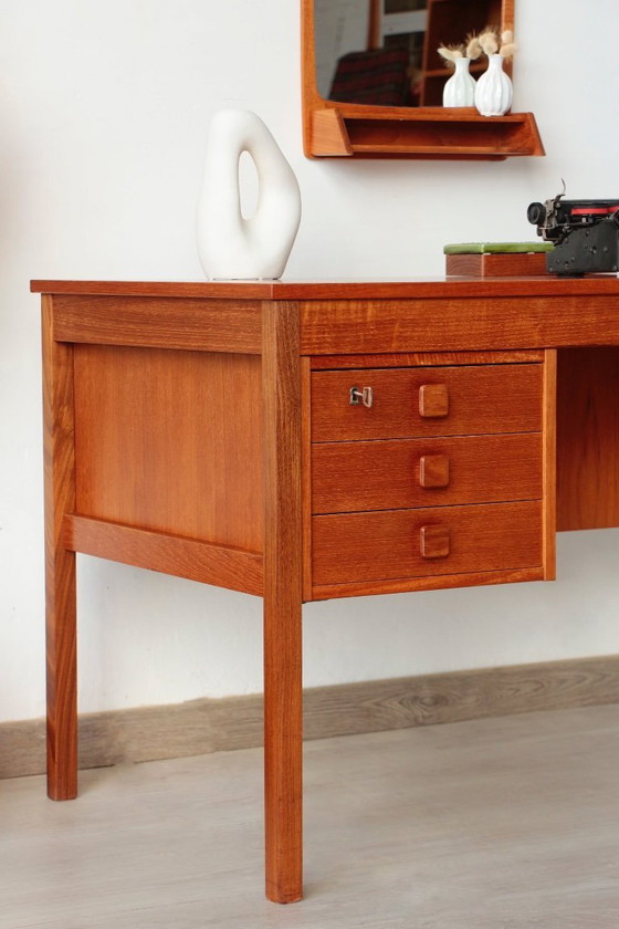 Image 1 of Scrivania vintage in teak, Danimarca – Domino Møbler (anni '60)