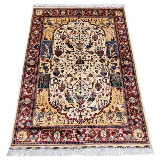 Handgeknoopt Turks wollen tapijt | 500.000 knopen | Vaasontwerp | 150 × 200 cm (59 × 79 inch) (photo 8 of 10)