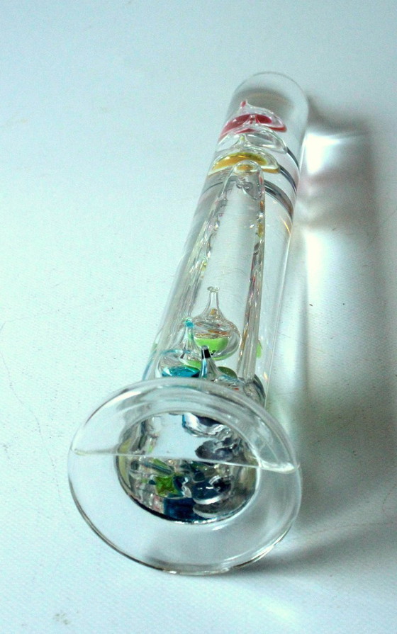 Image 1 of Large Galileo glass thermometer, handmade, mouth-blown
