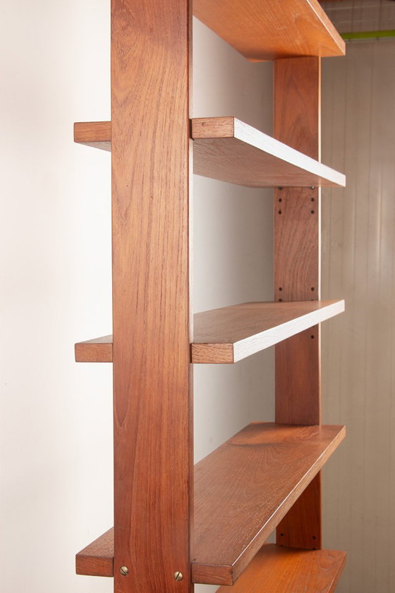 Image 1 of Grande scaffale mobile e modulare in teak danese di H. Brockmann Petersen, anni '60.