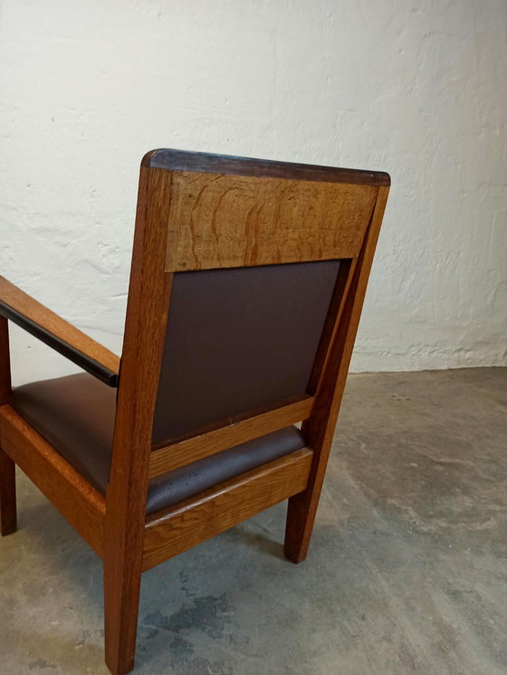2 x Art Deco armchairs – Skai, Wood (photo 9 of 15)