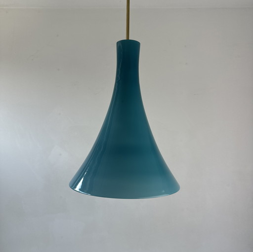 Antique Vintage Blue Opaline Chandelier