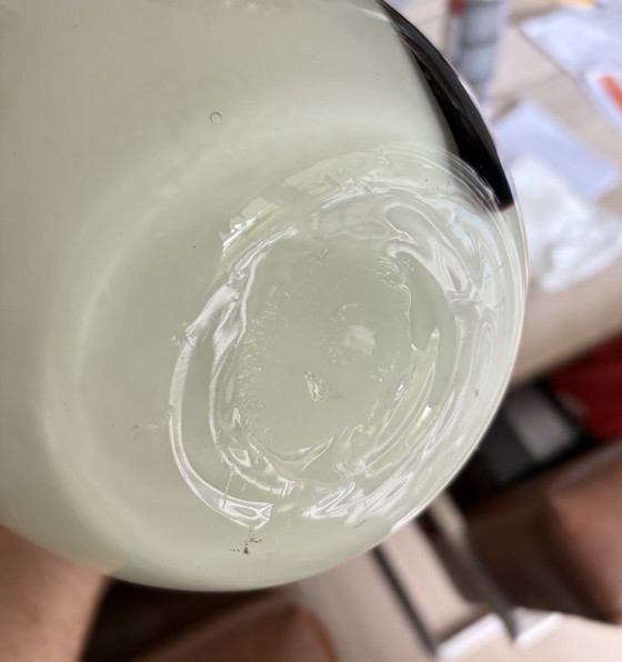 Grande vaso da terra fatto a mano. 55cm di altezza bianco/crema-nero – Vasi, Vetro (photo 6 of 6)