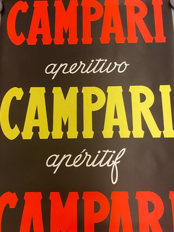 Image 1 of  Anonimo, c.a. 1959 - CAMPARI CAMPARI CAMPARI - Affiche vintage originale