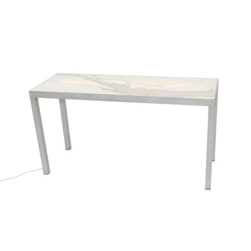 Vintage console in Carrara marble by Philippe Starck, 2000