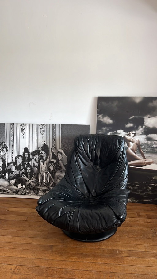 Silla giratoria de cuero De Sede