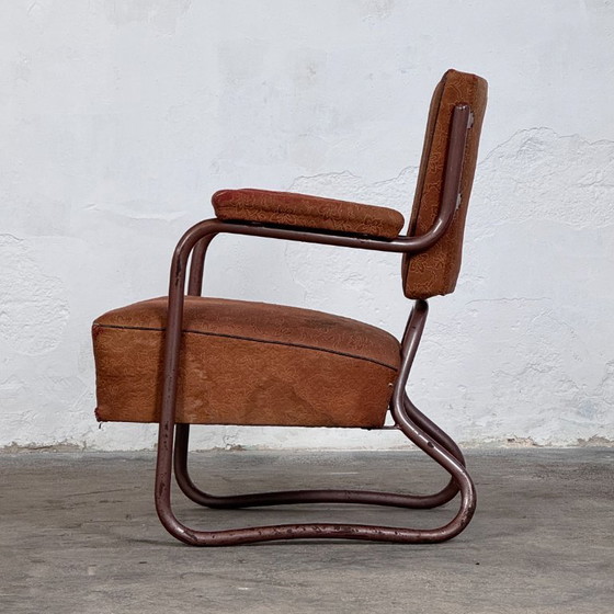 Image 1 of Set aus 2 brutalistischen Stahlrohrsesseln von József Peresztegi, 1960er Jahre – Ungarisches Design