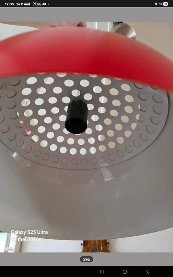 Image 1 of Vintage Space-Age stijl plafondlamp uit de jaren 80