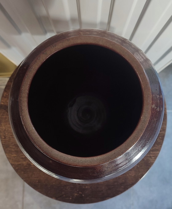 Image 1 of Grand vase en grès signé Hassan Domjean