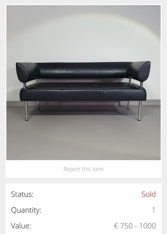 Divano Sitland in pelle nera di Sergio Bellin, 1999 – Divani 3 posti (photo 4 of 5)