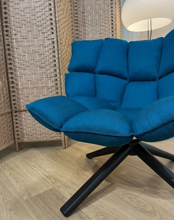 Poltrona B&B Italia Husk Blu Come Nuova + Garanzia, Poltrone, Tessile, Plastica, Modern (foto 9 di 12)