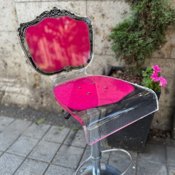 Image 1 of Stool / Bench “Neo-Baroque”, acrylic glass, Acrila, 2000 / 2010 – France