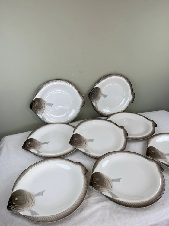 Fischteller Longwy – Geschirr, Porcelain, Art Deco (photo 3 of 14)
