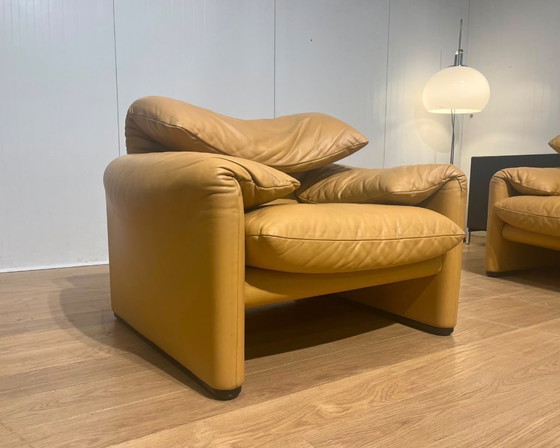 Image 1 of Nieuwstaat Cassina Maralunga Fauteuil Bruin Leer