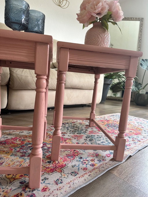 Bois véritable Pièces uniques Table d'appoint Décoration Antique