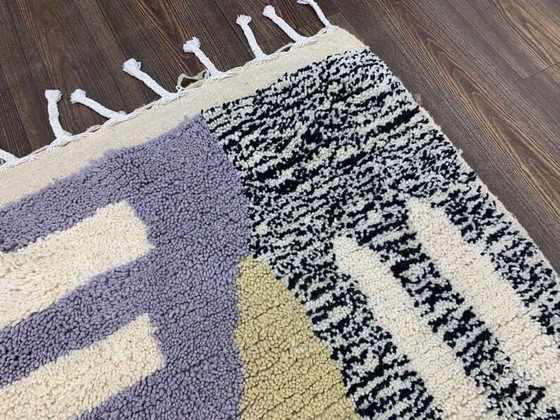 Alfombra tradicional artesanal de pura lana, tamaño 150 x 350 cm. – Aime Té, Wool (photo 7 of 10)
