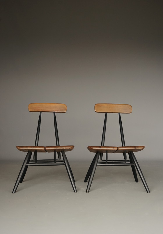 Image 1 of Pirkka Lounge Chairs by Ilmari Tapiovaara for Laukaan Puu. Set of 2