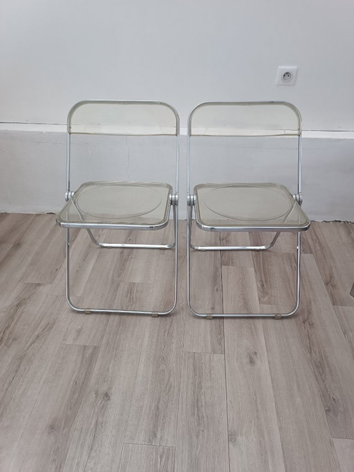 Plia stoelen van Giancarlo Piretti voor Anonima Castelli 1967 Originele Ed