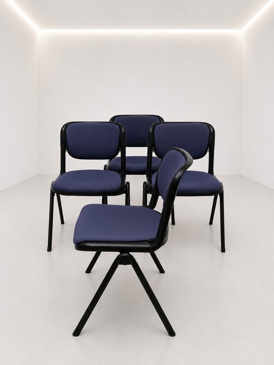 Image 1 of Set van 4 vintage bureaustoelen van Vertebra.