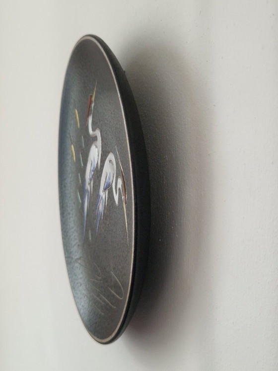 Image 1 of Ruscha.Wall plate with cranes.50'Germany.