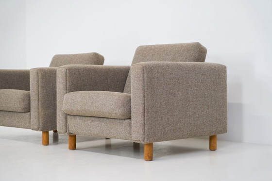 Image 1 of Rare pair of GE300 armchairs by Hans J. Wegner for Getama  (Denmark, 1960s).