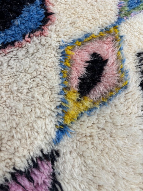 Image 1 of Authentischer Mrirt Marokkanischer Berber Wollteppich 200x300 cm - Handgewebter, Plüsch & Bunter Wollteppich