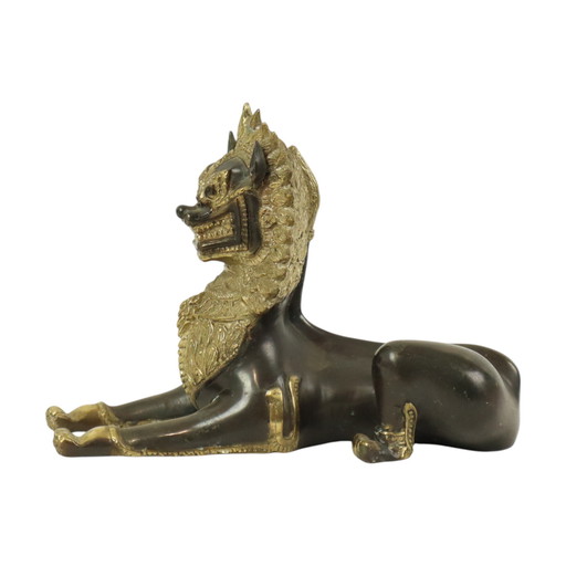 Large Temple Lion Bronze