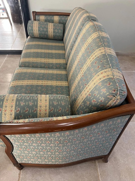 Divano vintage stile Luigi XVI – verde salvia – spirito cottage inglese – Divani 3 posti, Wood, Art Nouveau (photo 13 of 15)