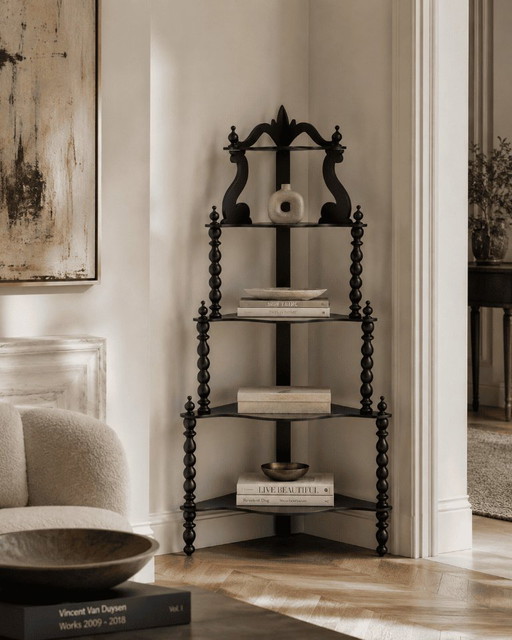 Eckschrank mit Regalen – Etagère
