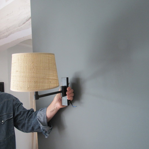 2 Vollmetall-Gelenkarme mit Gewehrlauf für Wandleuchten